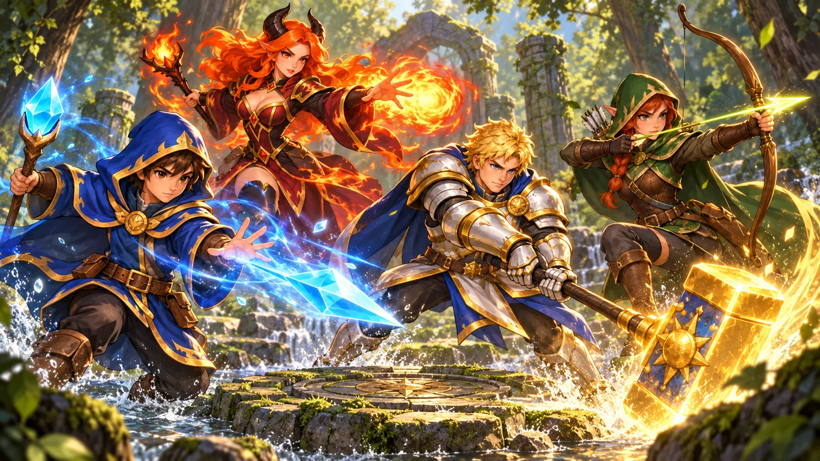 Spellfray kahramanları Starfall Ford'da